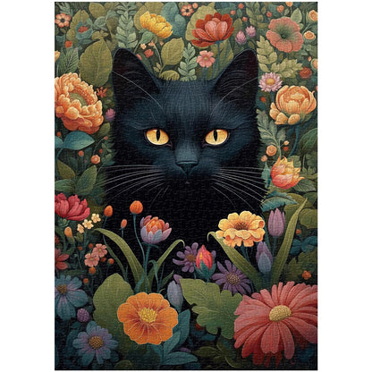 Cat and Flower Jigsaw Puzzle 1000 Pieces