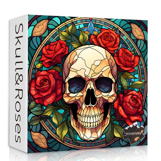 SKull & Roses Jigsaw Puzzle 1000 Pieces