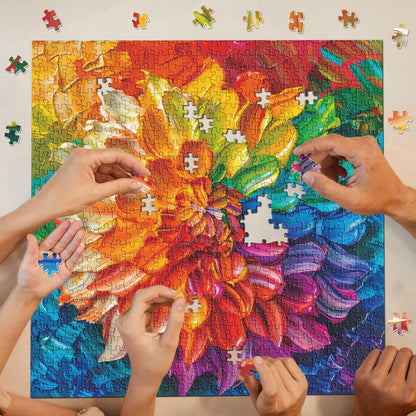 Vivid Dahlia Jigsaw Puzzle 1000 Pieces