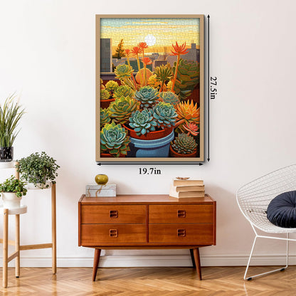 Sunset Succulents Jigsaw Puzzle 1000 Pieces