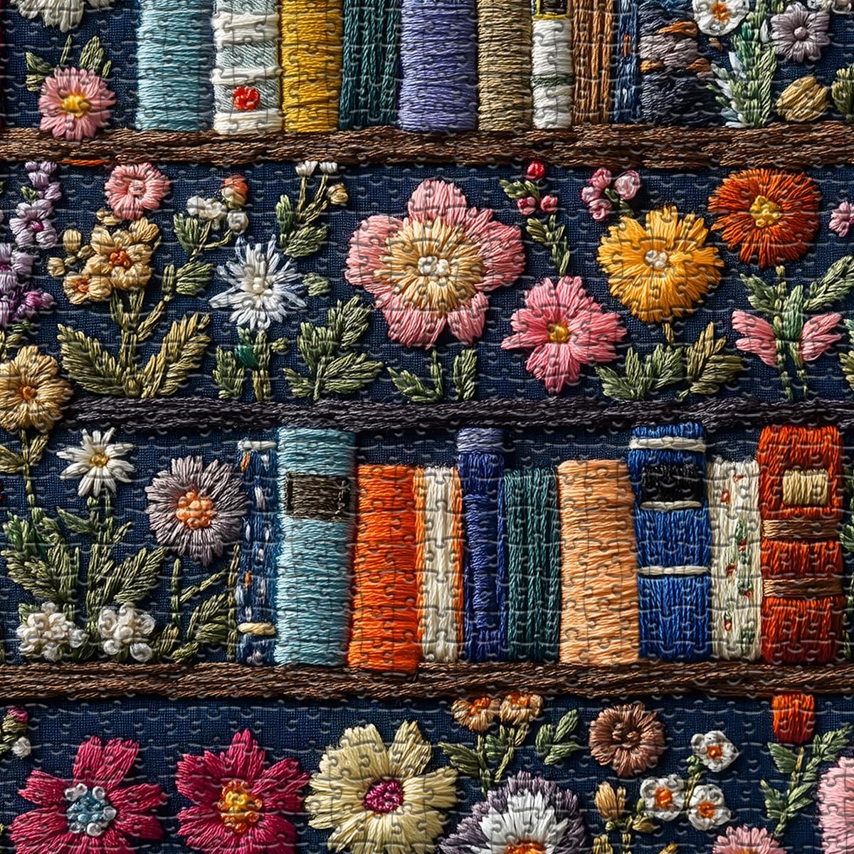 Flowers and Books Jigsaw Puzzle 1000 Pieces