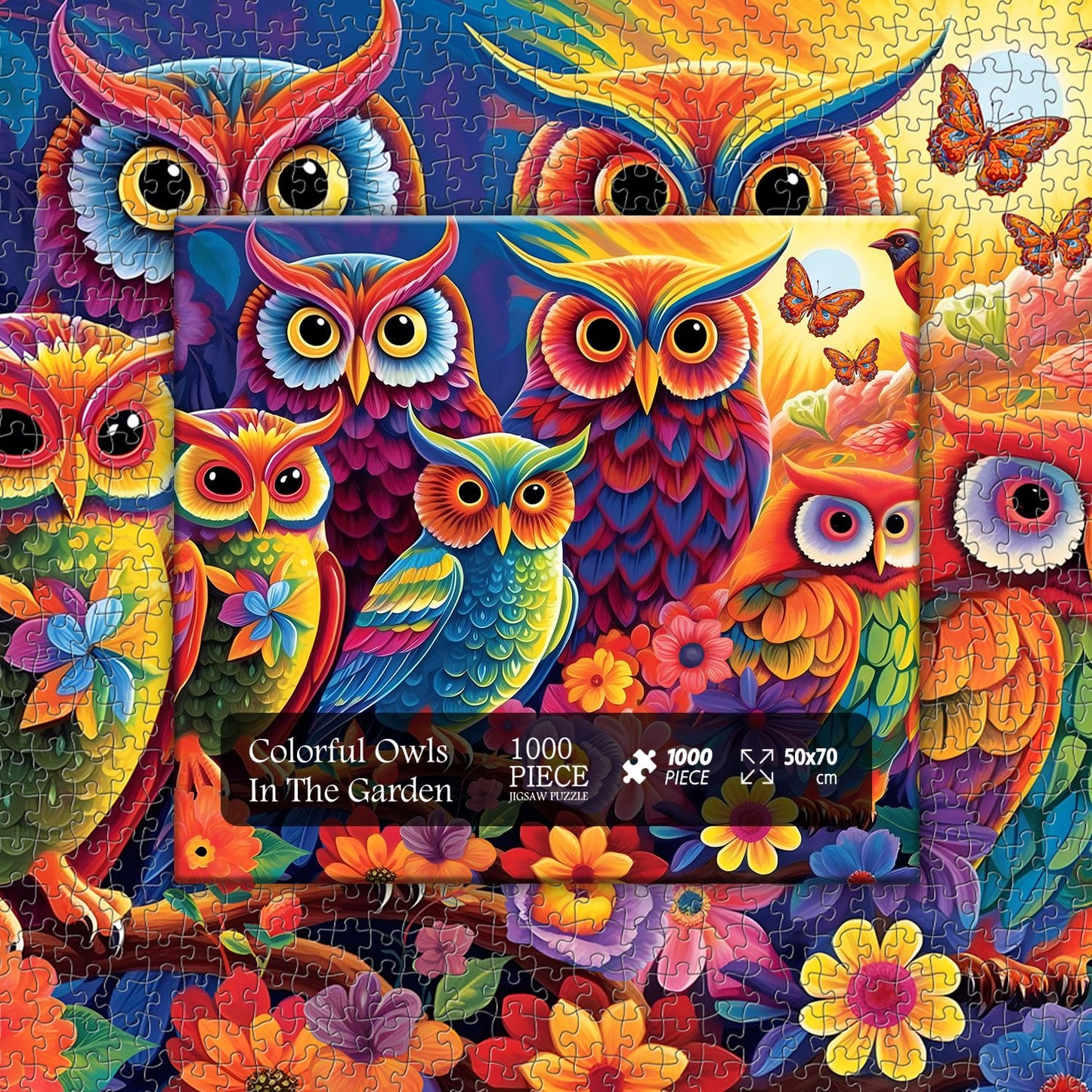 Colorful Owl Jigsaw Puzzle 1000 Pieces