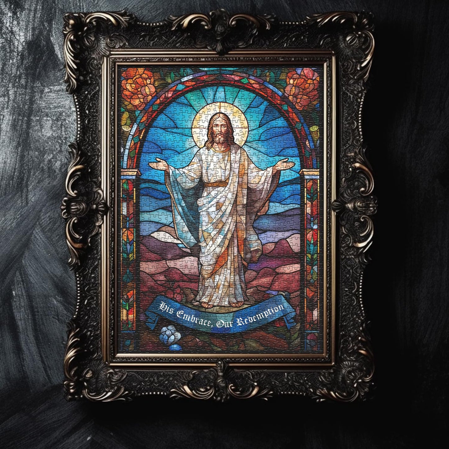 Stained Glass Jesus Christ Jigsaw Puzzle 1000 Pieces