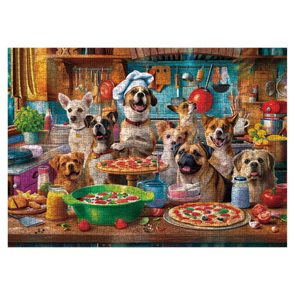 Doggie Pizza Paradise Jigsaw Puzzle 1000 Pieces