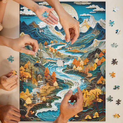 Mountain Stream Jigsaw Puzzle 1000 Pieces