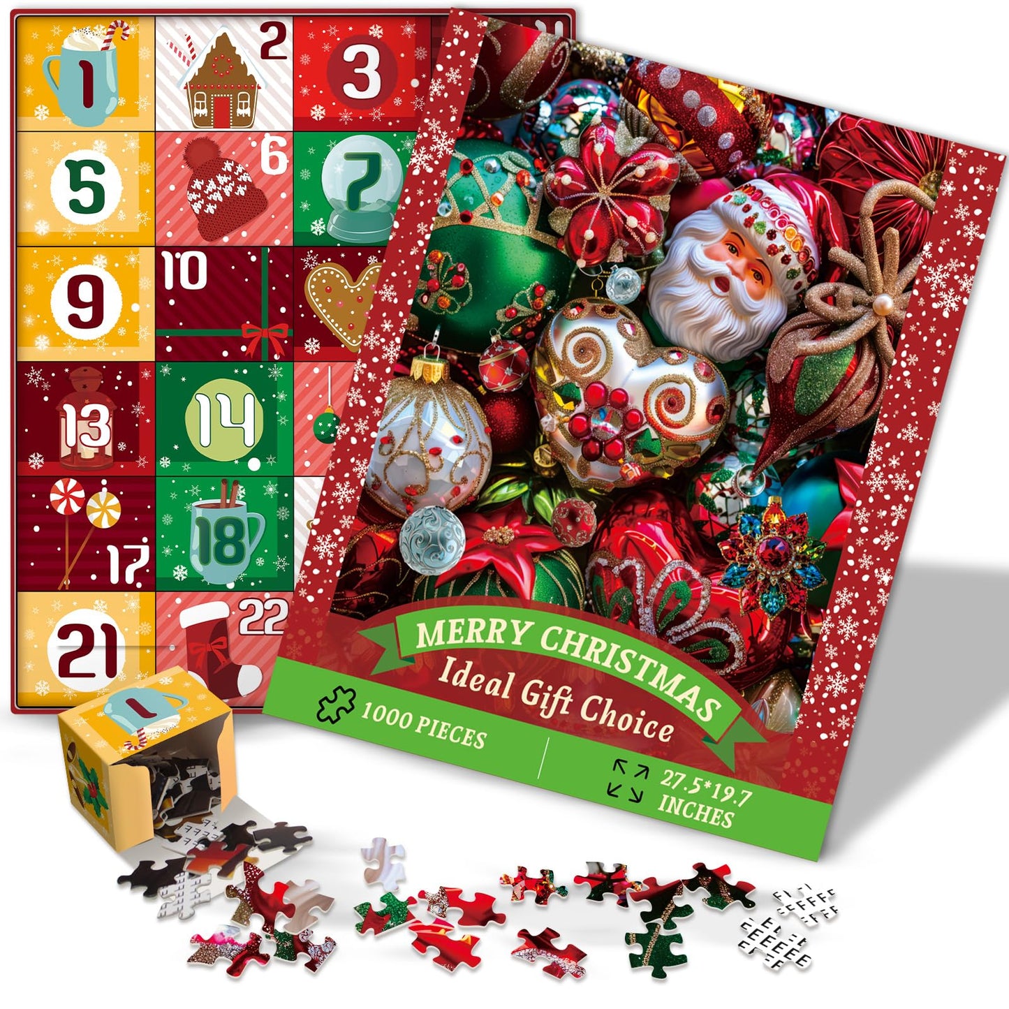 Christmas Memory Advent Calendar Jigsaw Puzzle 1000 Pieces