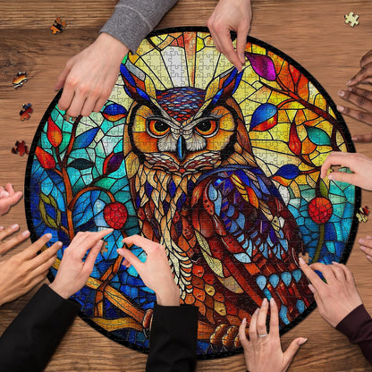 Stained Glass Owl Jigsaw Puzzle 1000 Pieces