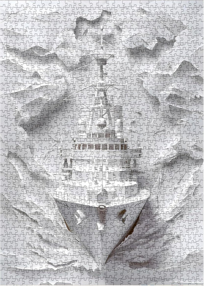 White Warship Jigsaw Puzzle 1000 Pieces