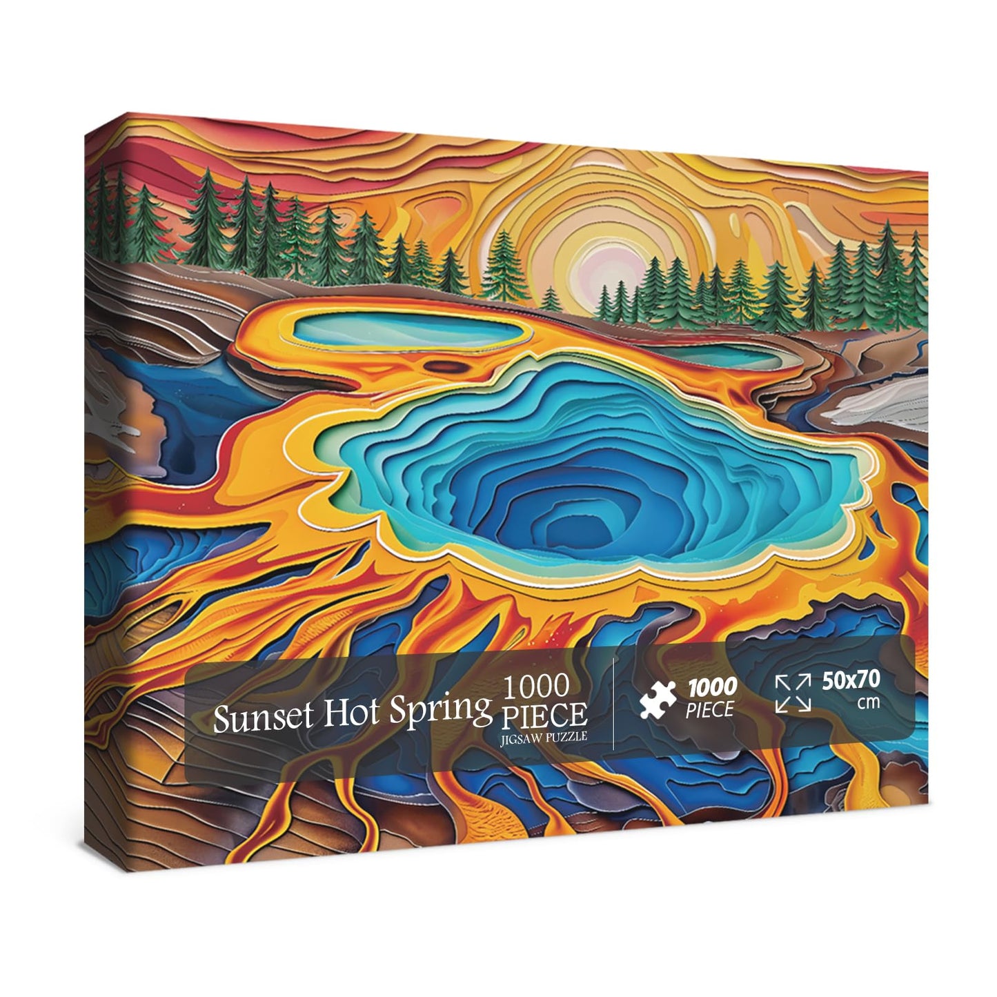 Sunset Hot Spring Jigsaw Puzzle 1000 Pieces