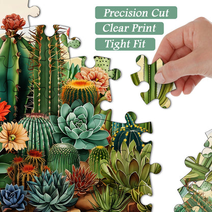 Vintage Cactus Plant Jigsaw Puzzle 1000 Pieces