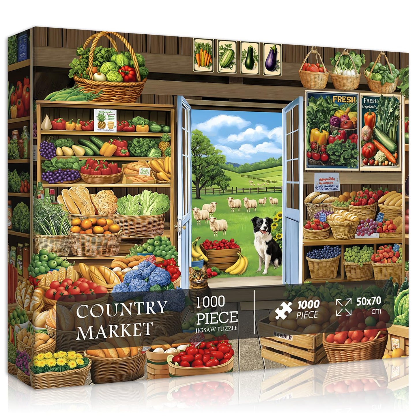 Country Market Jigsaw Puzzle 1000 Pieces