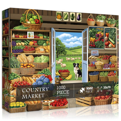 Country Market Jigsaw Puzzle 1000 Pieces