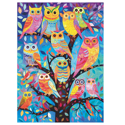 Vibrant Owl Paradise Jigsaw Puzzle 1000 Pieces