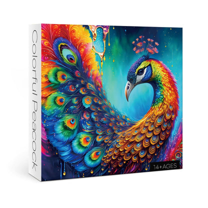 Colorful Peacock Jigsaw Puzzle 1000 Pieces