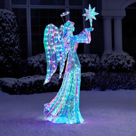 6.5' Pre-Lit Prismatic Angel