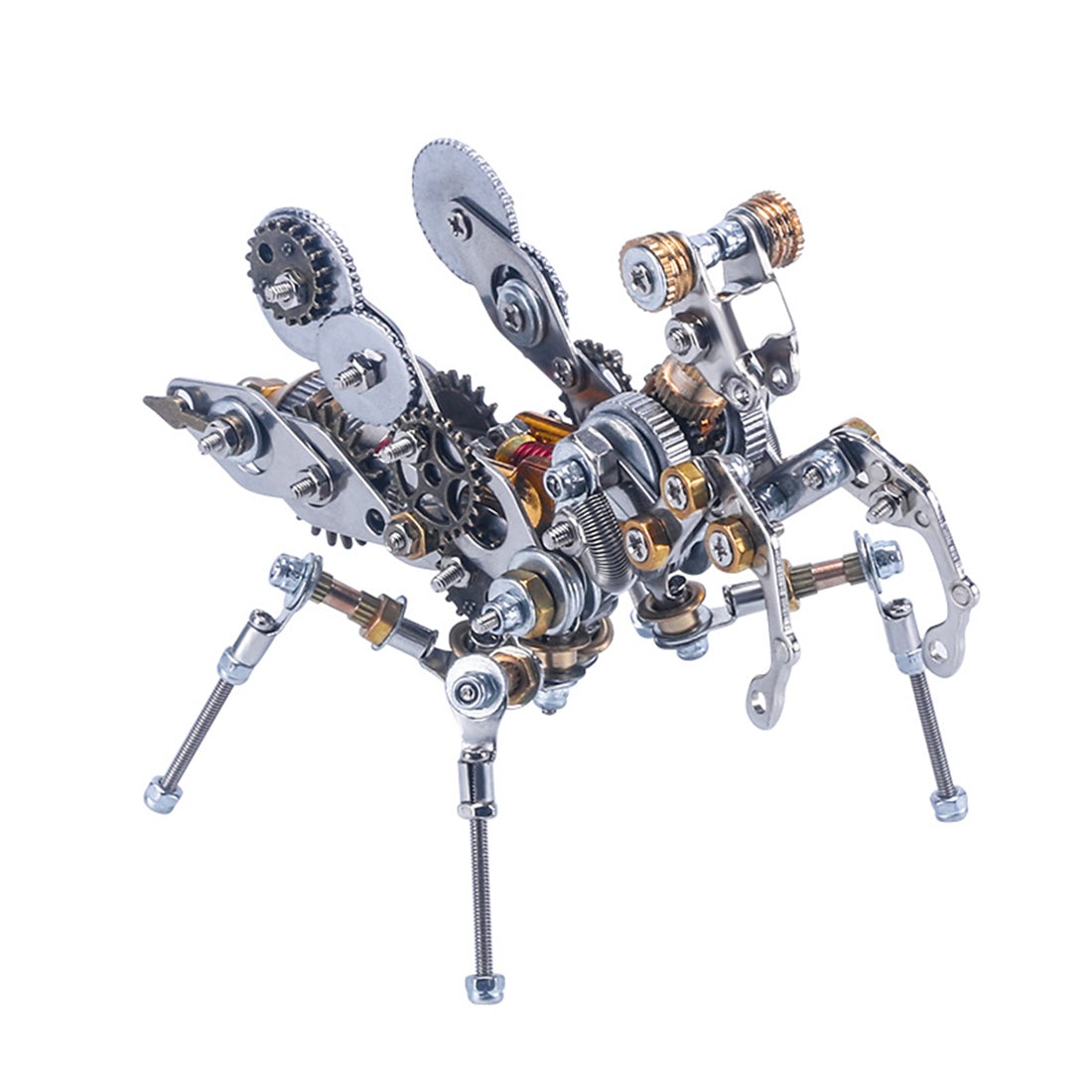 3D Metal Model Kit Mechanical Prayer Insect DIY Games Assembly Puzzle Jigsaw Creative Gift - 136Pcs