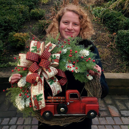 Red Truck Christmas Wreath