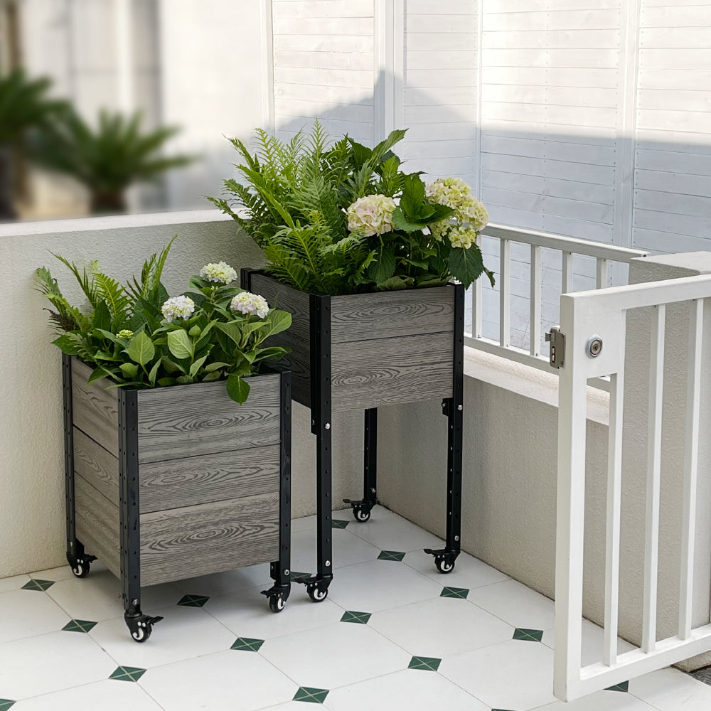 2 Mobile Corner Planter Bundle