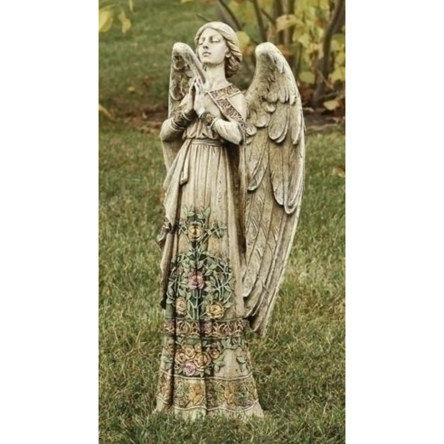 Praying Guardian Angel with Roses 24