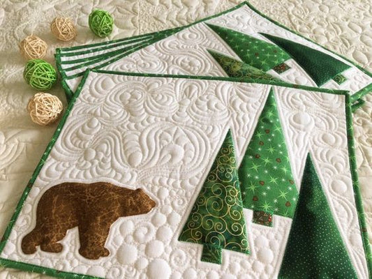 Bear CLA120324169 Quilted Placemats