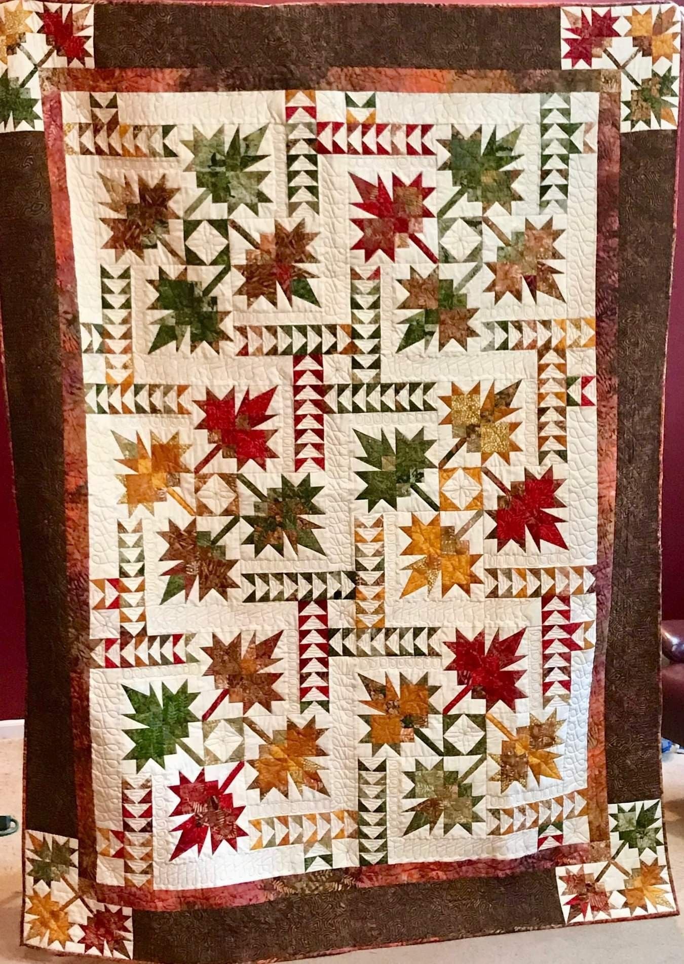 Maple Leaves CLA080424016 Quilt Blanket