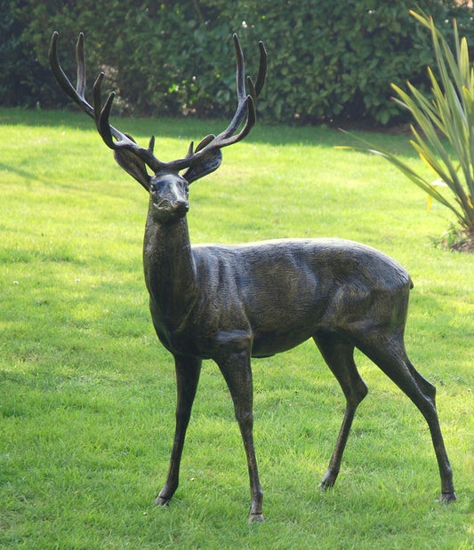 Wild Stag 148cm Bronze Metal Garden Statue