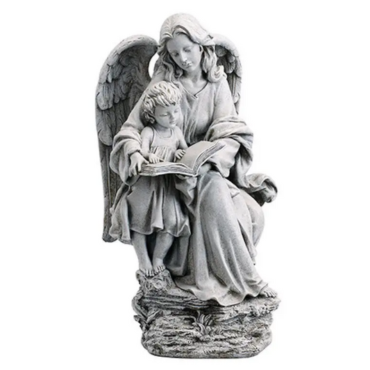 Guardian Angel With Child Garden Statue