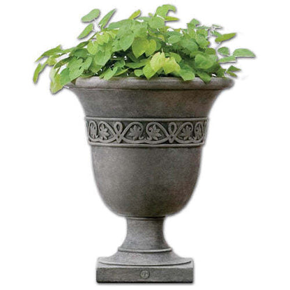 Strapwork Leaf Urn Garden Planter