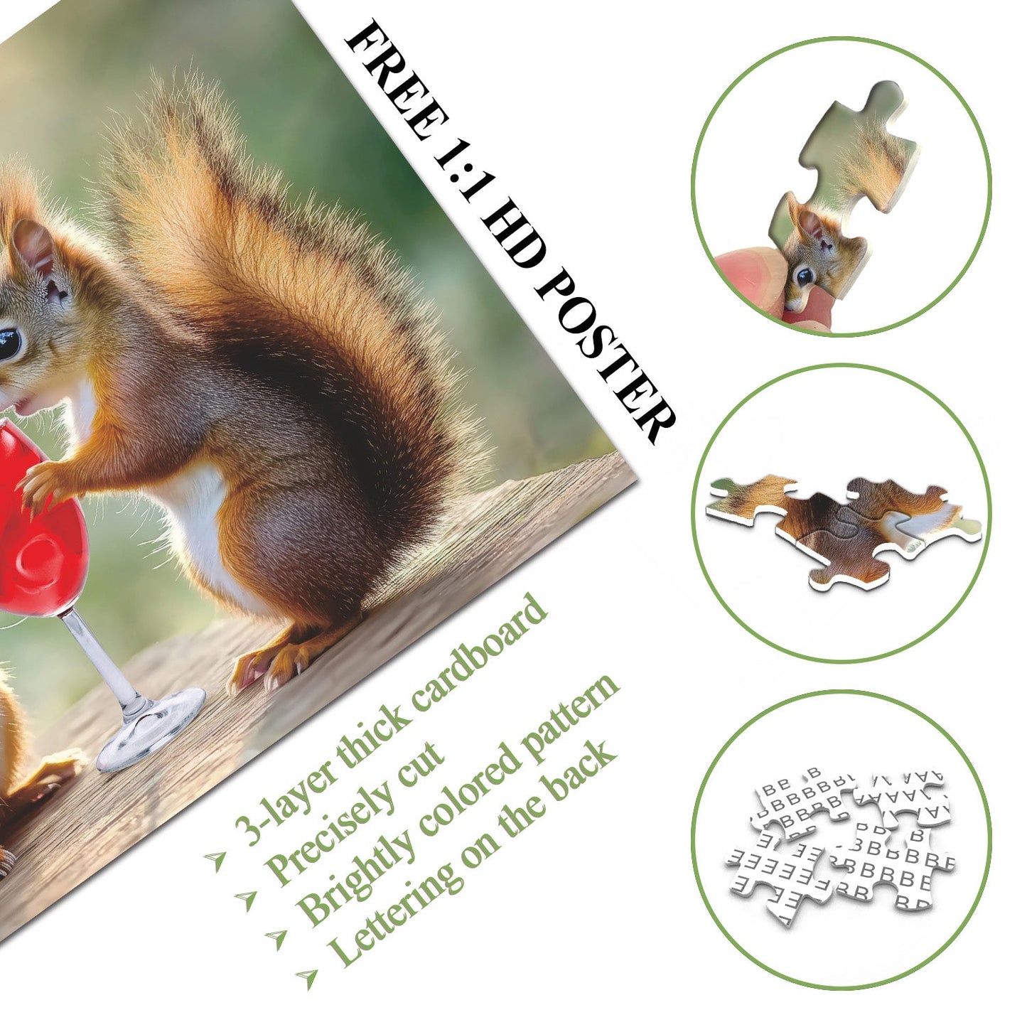 Tipsy Squirrel Jigsaw Puzzle 1000 Pieces