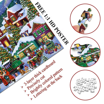 Christmas Joyous Town Jigsaw Puzzle 1000 Pieces