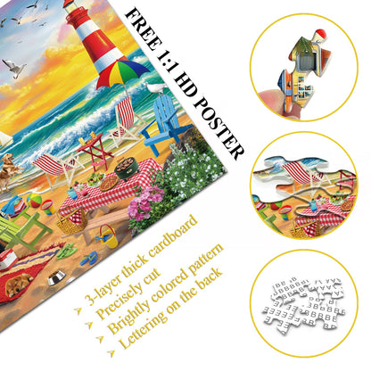 Seaside Camping Jigsaw Puzzle 1000 Pieces