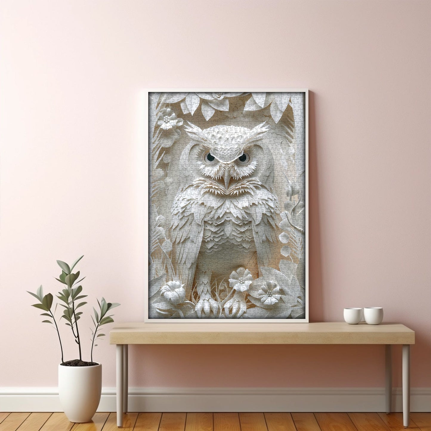 3D Ivory Owl Jigsaw Puzzle 1000 Pieces