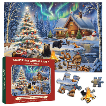 Christmas Animal Party Jigsaw Puzzle 1000 Pieces