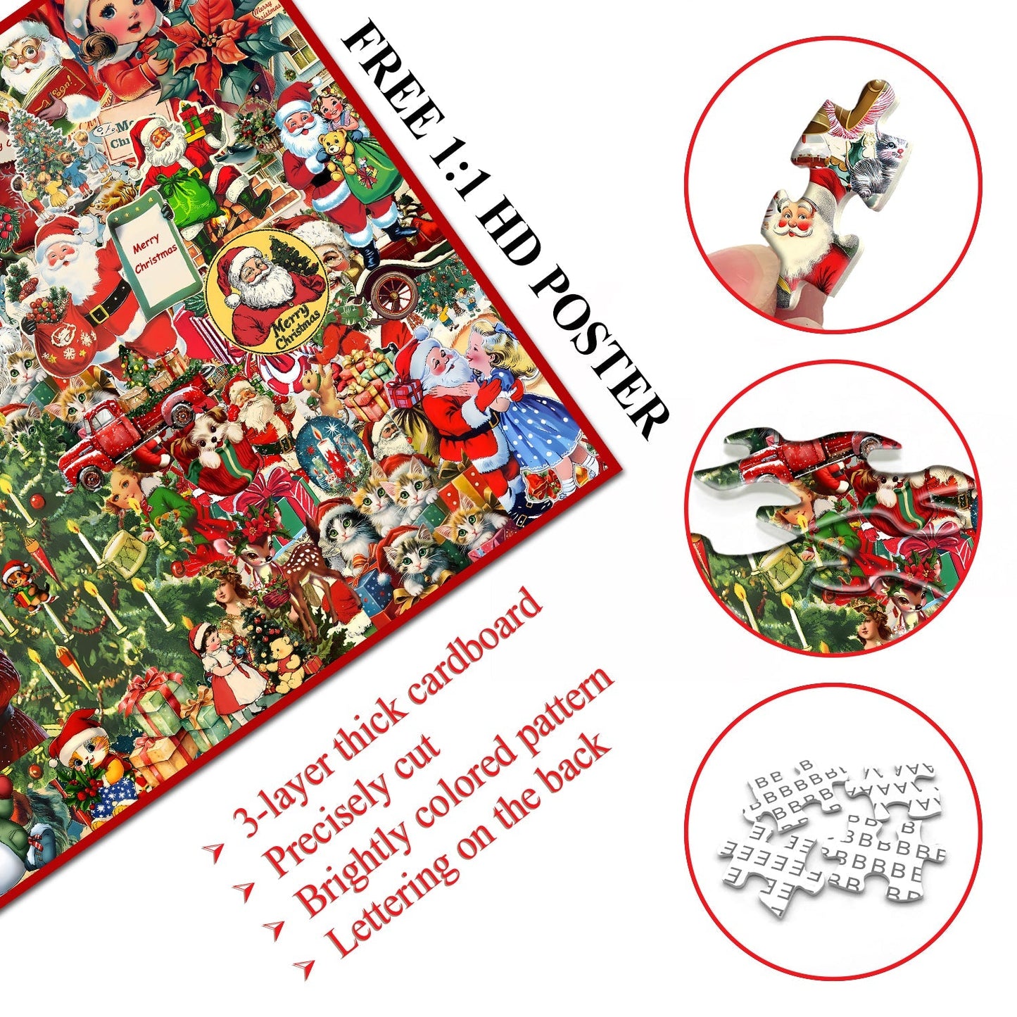 Merry Christmas Jigsaw Puzzle 1000 Pieces