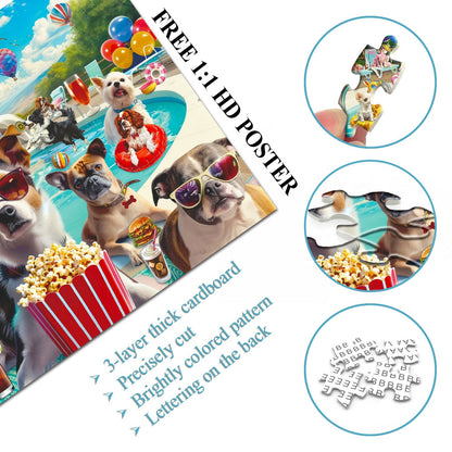 Pooch Pool Party Jigsaw Puzzle 1000 Pieces