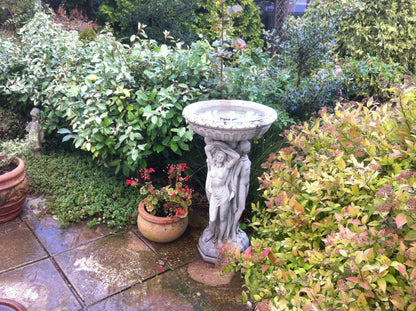 Stunning Stone Three Graces Garden Bird Bath