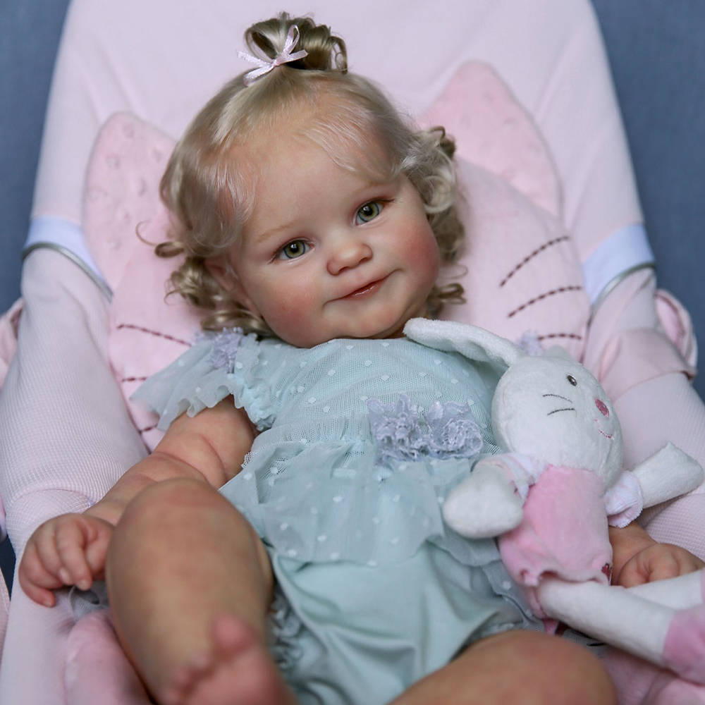 12"&16" Reborn Full Silicone Baby Doll Girl Madeleine with Flexible Cheek That Just Like a Real Baby