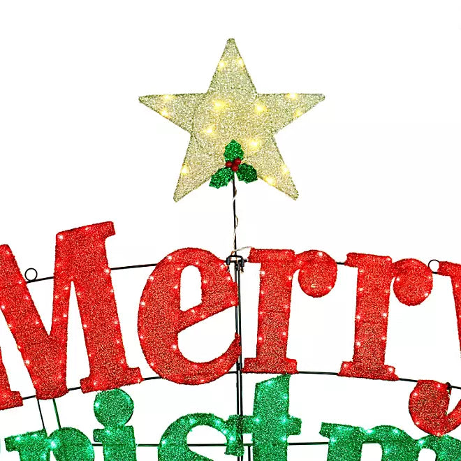 Pre-Lit Merry Christmas Sign