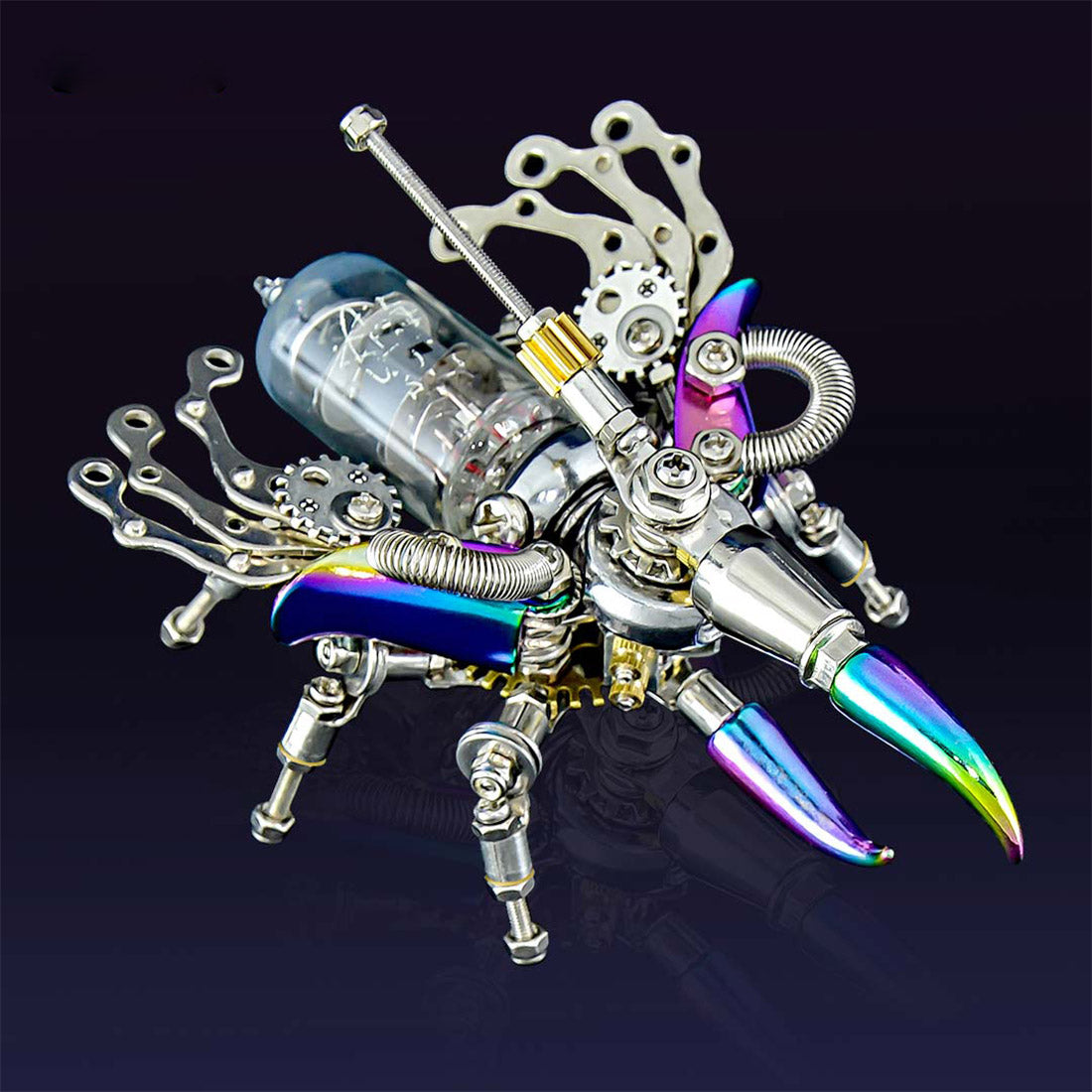 Mechanical Beetle 3D Metal DIY Insect Metal Assembly Model Colorful Parts Toy 200PCS