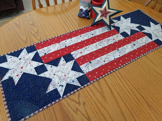 Patriotic Star CLA130324086 Quilted Table Runner