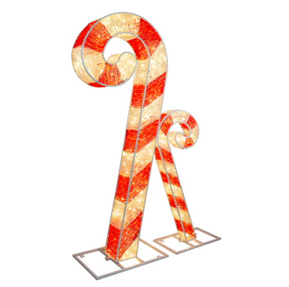 6ft Lighted Commercial Grade LED Candy Canes Christmas Display Decoration