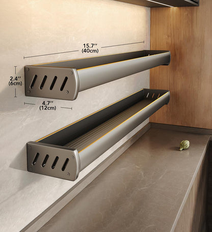 Adjustable Kitchen Storage Rack Without Punching for Home F200