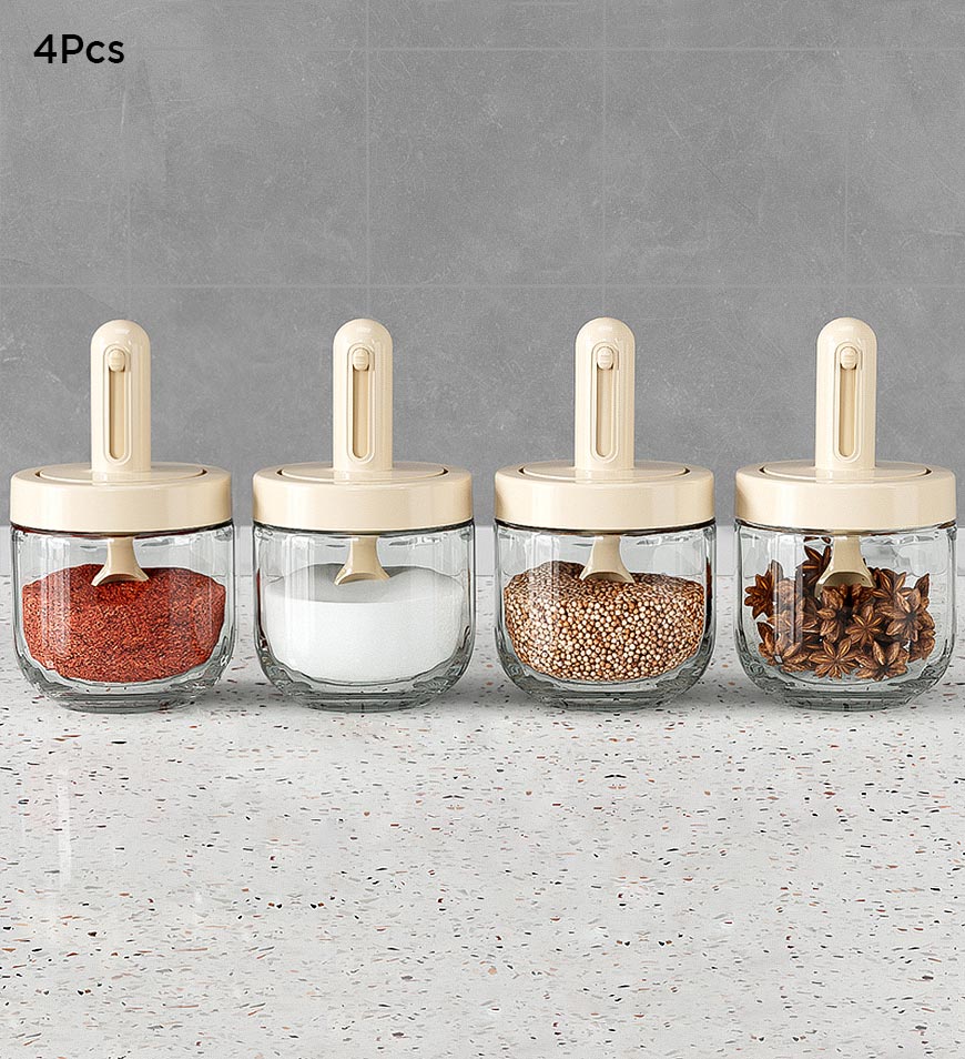 Retractable Bottle-Tight Glass Seasoning Jar F123