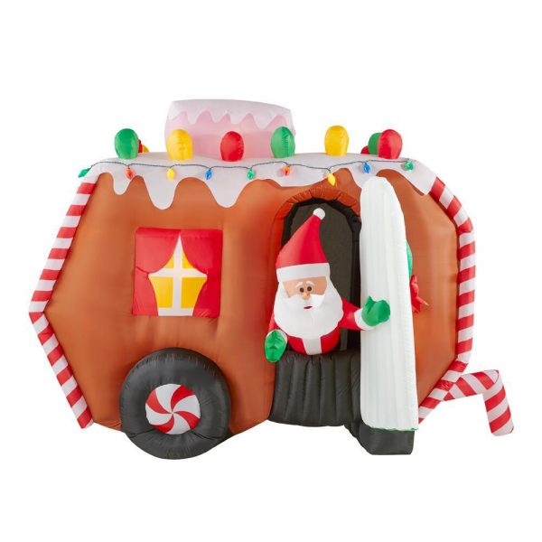 Christmas-10 animated inflatable gingerbread trailer