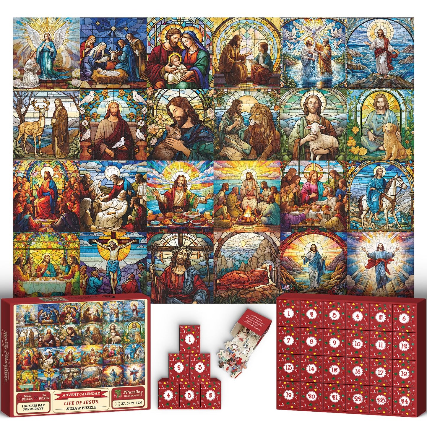 Life of Jesus Christmas Advent Calendar Jigsaw Puzzle 1000 Pieces