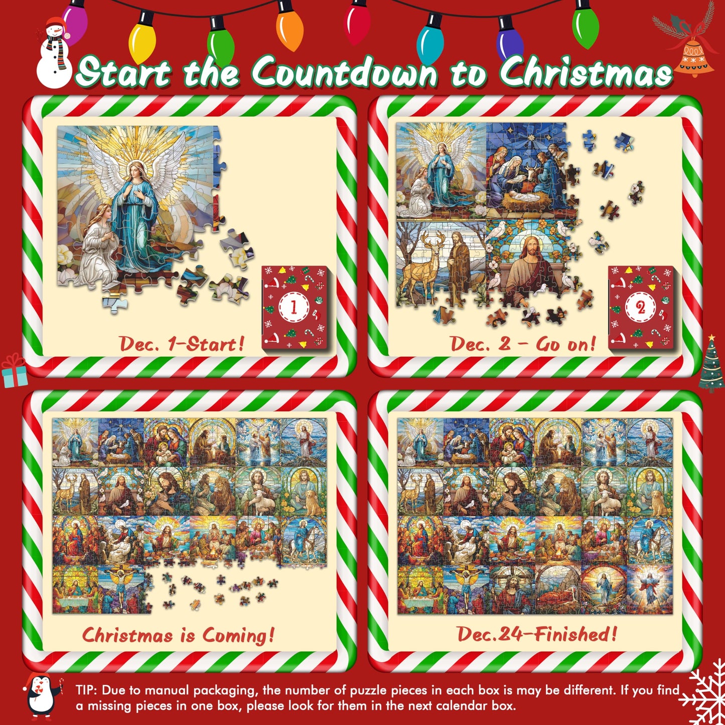 Life of Jesus Christmas Advent Calendar Jigsaw Puzzle 1000 Pieces