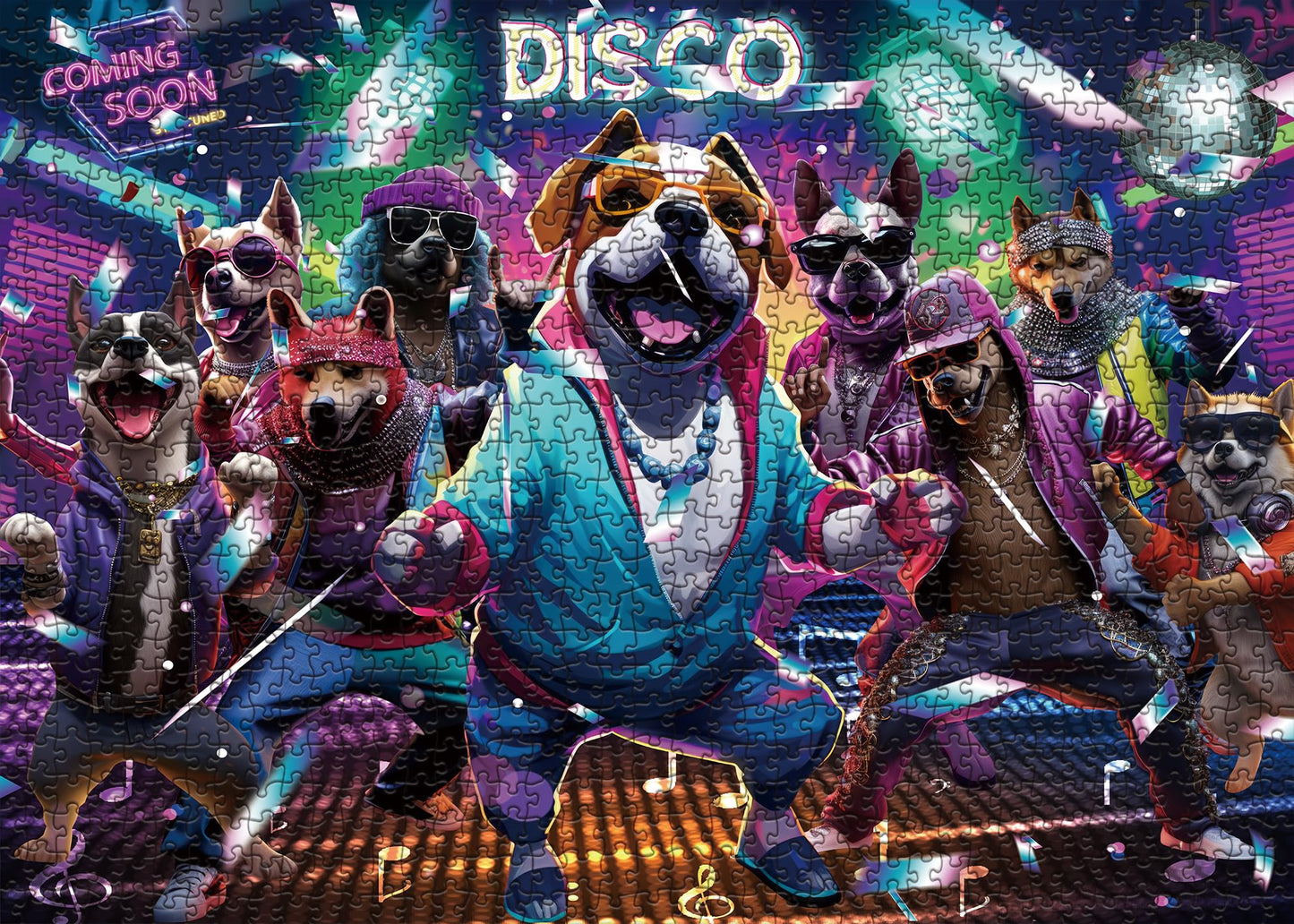 Disco Dog Jigsaw Puzzle 1000 Pieces