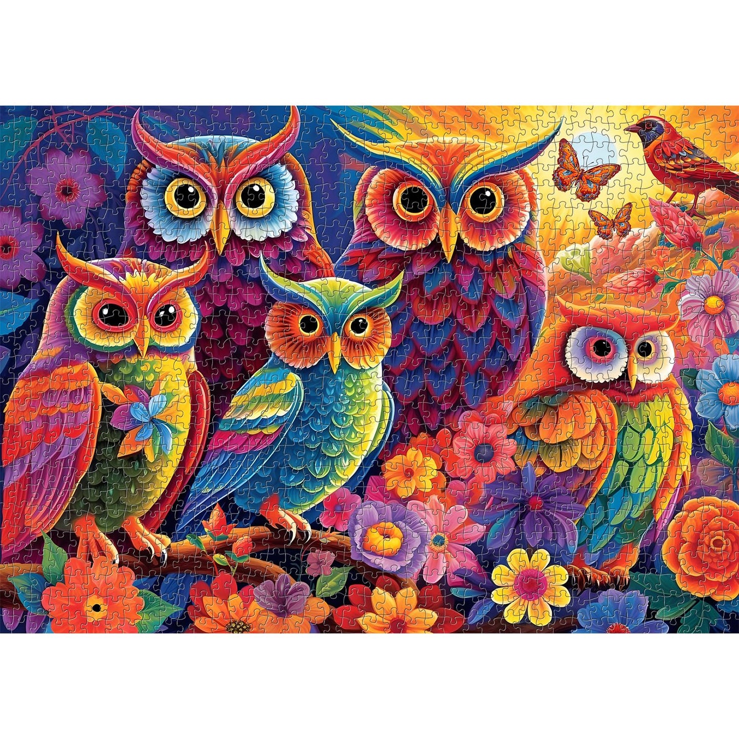 Colorful Owl Jigsaw Puzzle 1000 Pieces