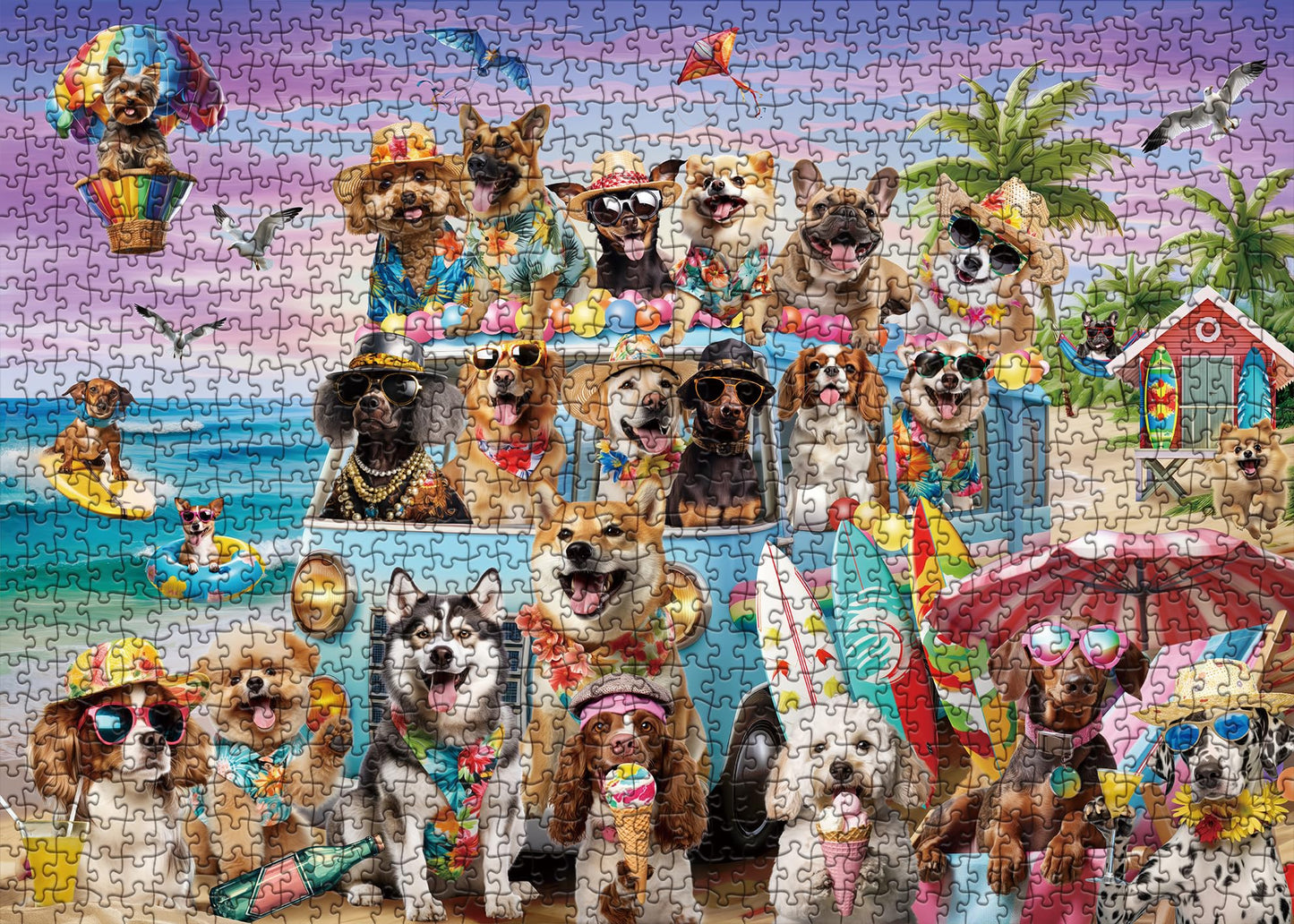 Holiday Dog Jigsaw Puzzle 1000 Pieces