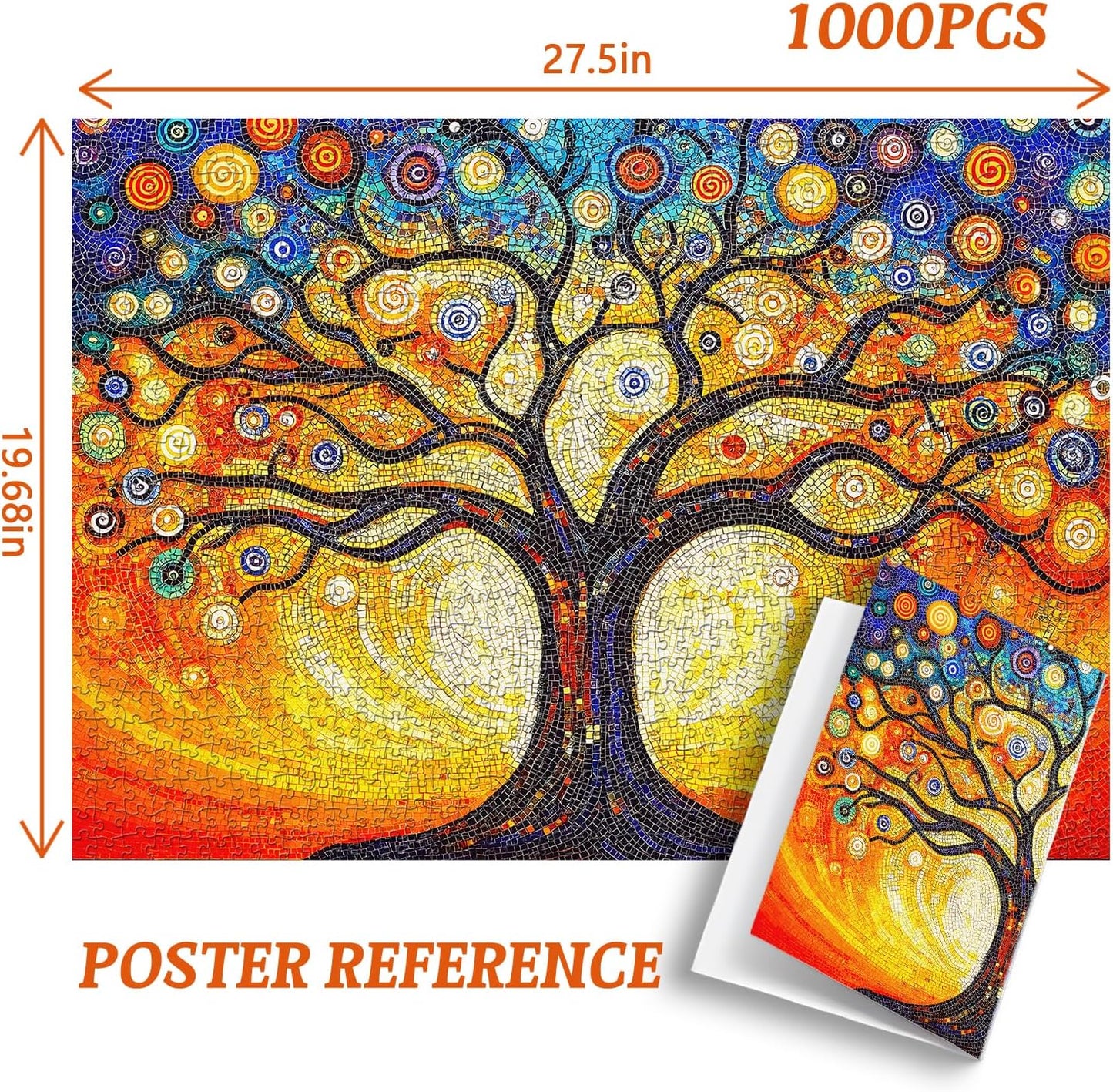 MOSAIC TREE OF LIFE Jigsaw Puzzle 1000 Pieces